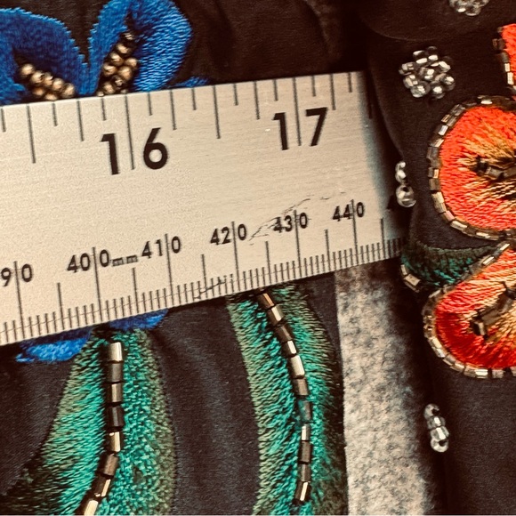 Alice + Olivia Black Floral Embroidered Bomber Jacket - Picture 9 of 16